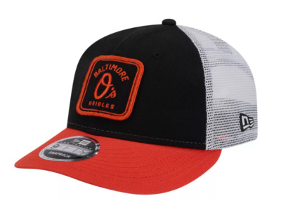 Baltimore Orioles New Era Squared Low Profile 9Fifty Trucker Mesh Snapback Hat
