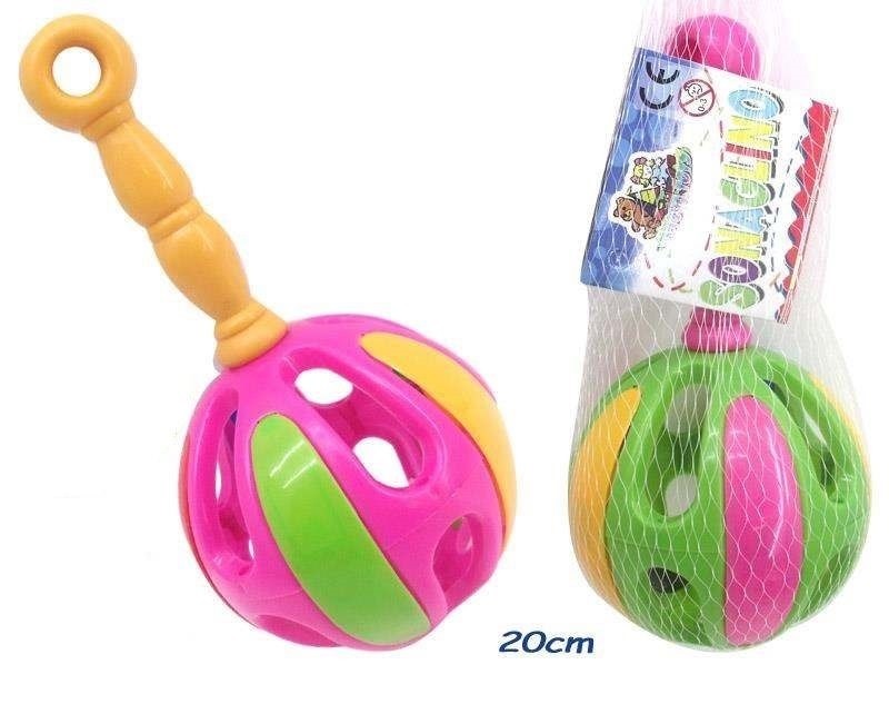 Sonaglio Sonaglino Gioco Giocattolo Suoni Bambini Bimbi Colorati 20cm dfh