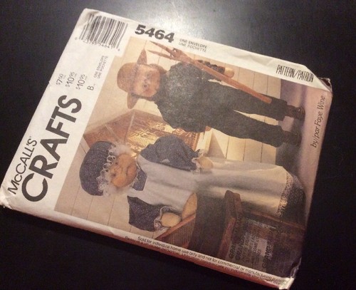 VINTAGE MCCALL'S CRAFTS #5464 PATTERN FOR GRANDPA & GRANDMA DOLLS & CLOTHES