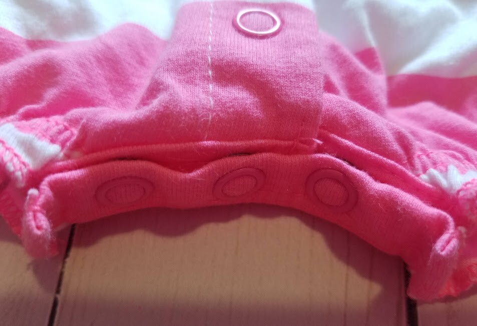 Carter's Spring Romper Pink Stripes & Ice Cream Baby Girl Sz 3M Flutter Sleeves