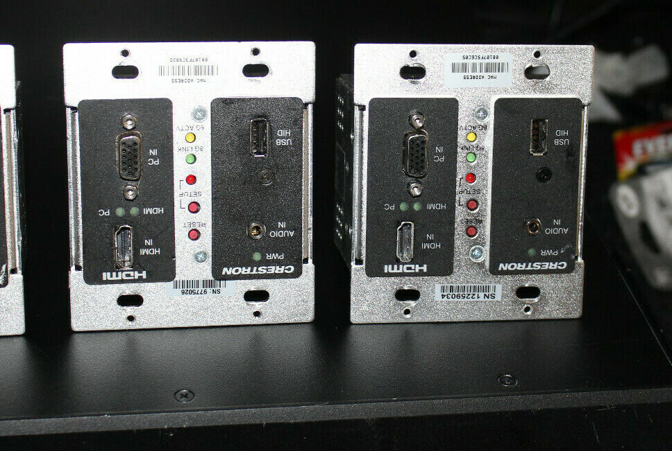 Crestron DM-MD8x8 switcher with 3x DMC-HD-DSP 4x DMC-C and 1x DMCO-55