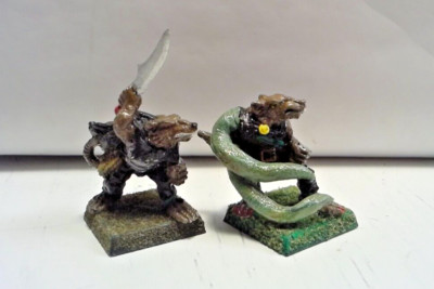 2x Warhammer Fantasy Classic metal Skaven Mutant and Gutter Runner Painted Lot