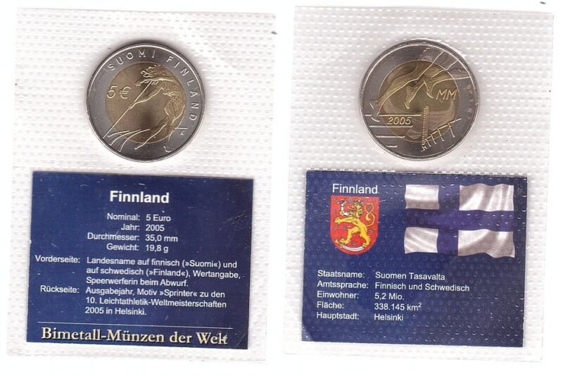 Finland - 5 Euro 2005 UNC in blister comm. Lemberg-Zp
