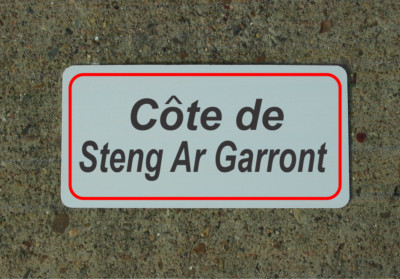 Cote De Steng Ar Garront ROAD SIGN METAL TOUR DE FRANCE Bike Race ROUTE
