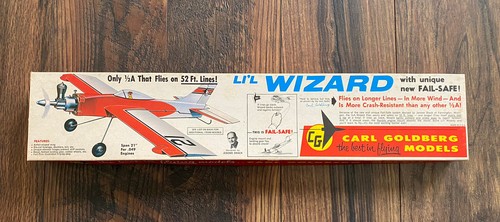 Carl Goldberg Models 1/2A Lil Wizard Flying Model New | eBay