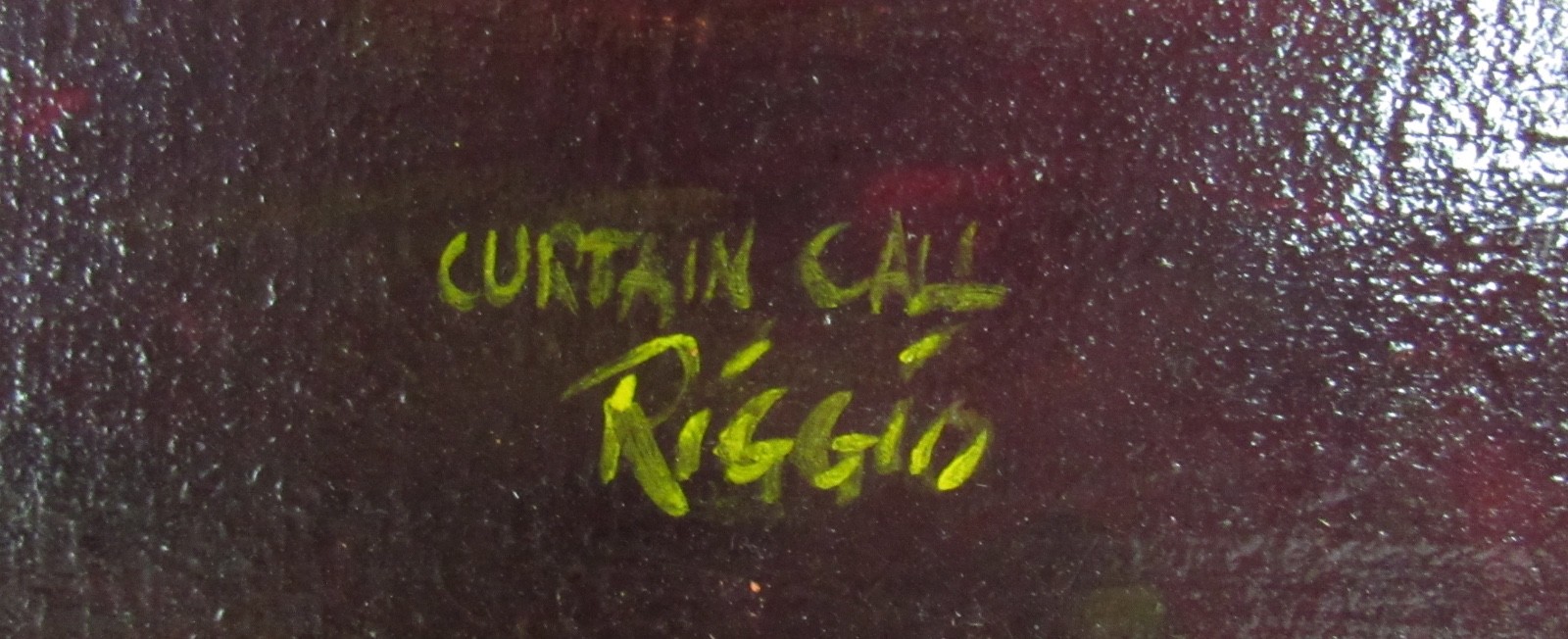 Signed Jack Riggio Curtain Call Oil On Canvas Theater Opera Painting Pavarotti