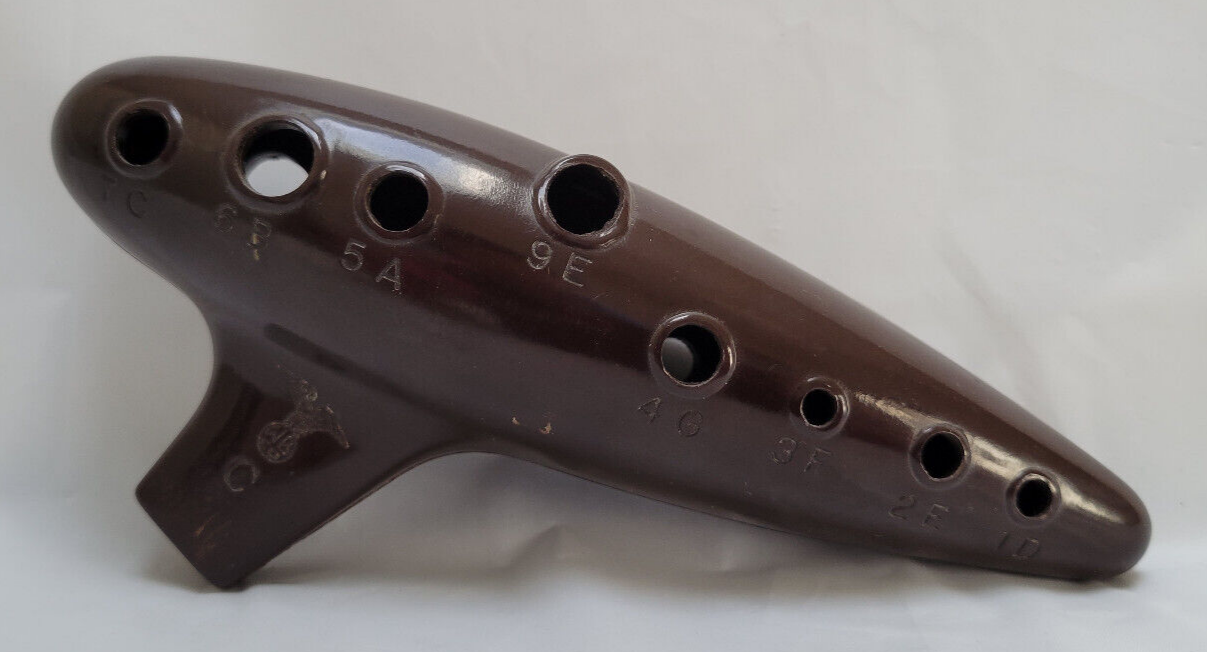 Vintage Ocarina WB Co C Wind Instrument Dark Brown Plastic Vintage Ocarina WB Co C Wind Instrument Dark Brown Plastic