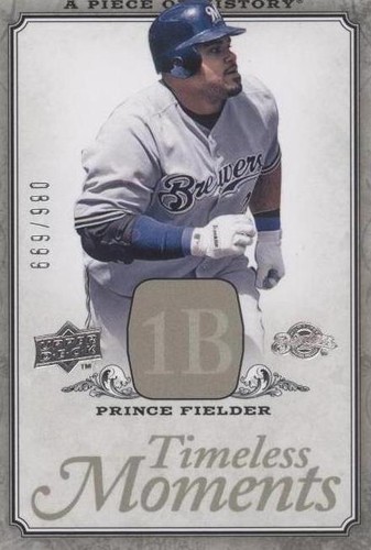 2008 Upper Deck A Piece of History - Prince Fielder #TM-27