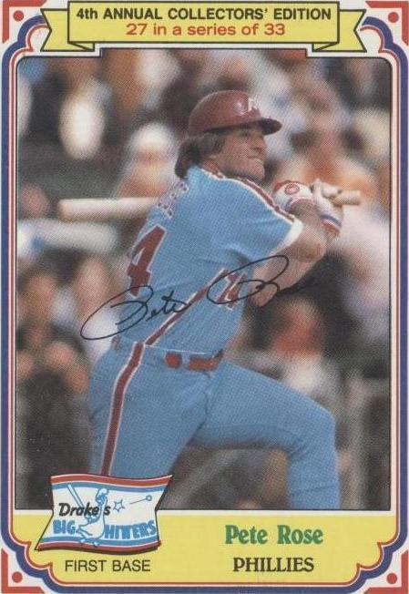 Topps Drake's Big Hitters 1984 - Pete Rose #27