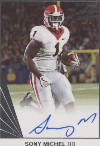 2018 Leaf Ultimate Draft Sony Michel #BA-SM1