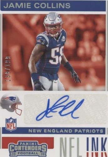 2019 Panini Contenders Jamie Collins #NI-JC