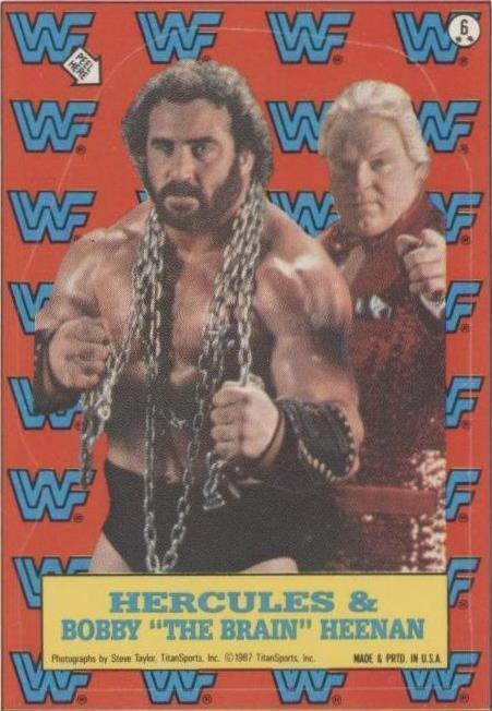 1987 Topps WWF - Bobby Heenan Hercules #6