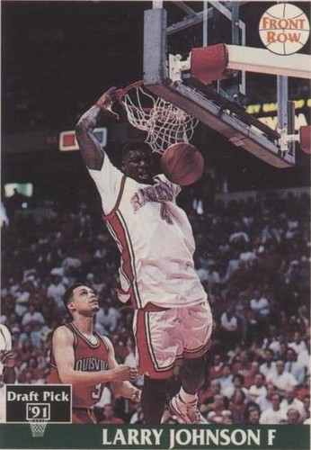 その他 LARRY JOHNSON auto Larry Johnson auto inscribed 1991 Front Row RC UNLV PSA