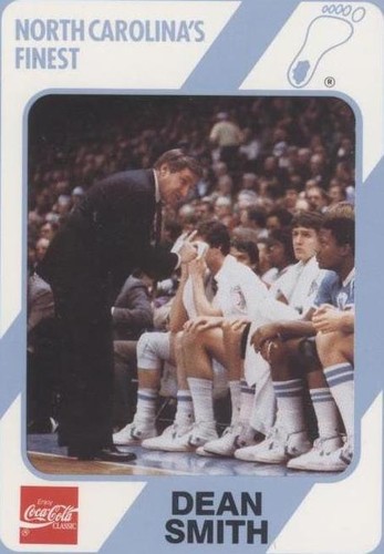 1989-90 Collegiate Collection/Coca-Cola North Carolina's Finest - Dean Smith #4