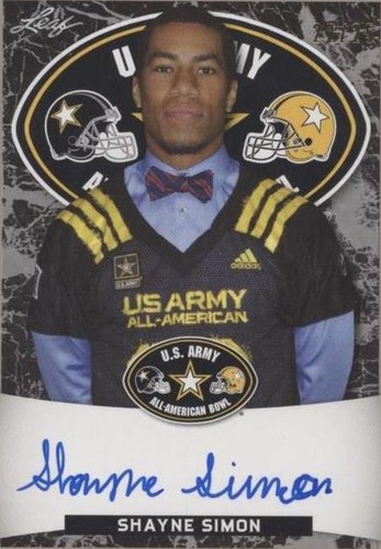 2018 Leaf Metal U.S. Army All-American Bowl Shayne Simon #ATA-SS1
