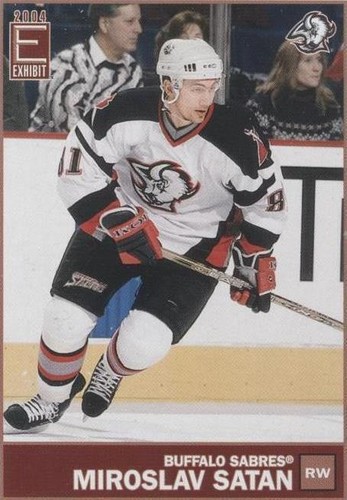 2003-04 Pacific Exhibit - Miroslav Satan #22