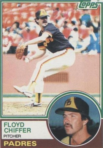 FLOYD CHIFFER 1983 TOPPS AUTOGRAPHED SIGNED AUTO BASEBALL CARD 298
