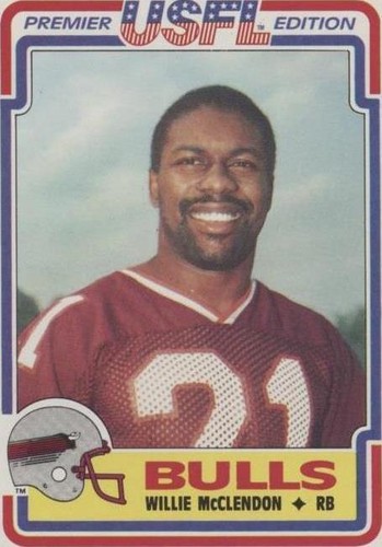 1984 Topps USFL Willie Mcclendon #43