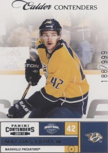 2011-12 Panini Playoff Contenders - Mattias Ekholm #176