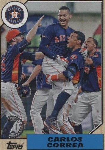 シングルカード Topps - topps carlos correa 1987 relic card 2025 Topps Series 1 Carlos Correa Major League Material