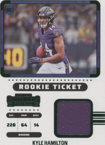 2022 Panini Contenders Kyle Hamilton #RTS-KHA