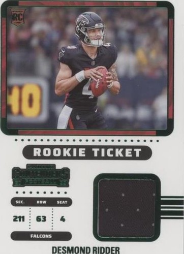 2022 Panini Contenders Desmond Ridder #RTS-DRI