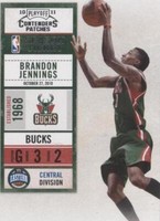 2010-11 Playoff Contenders Patches - Brandon Jennings #82