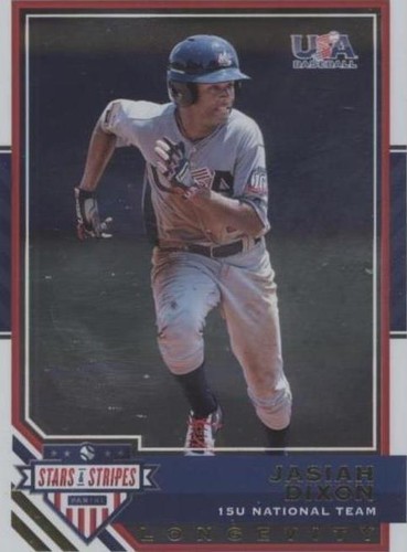 2017 Panini USA Baseball Stars & Stripes Longevity - Jasiah Dixon #54