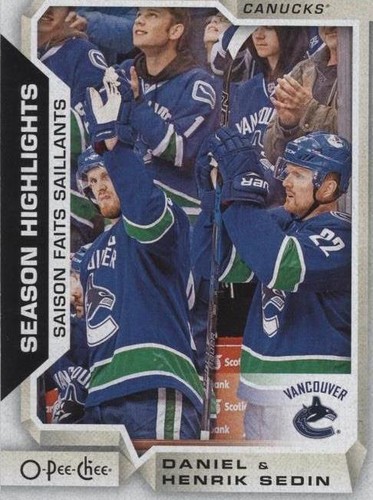 2018-19 O-Pee-Chee - Daniel Sedin Henrik Sedin #557