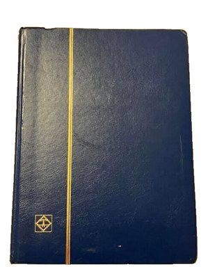 Leuchtturm Stamp Collection Stockbook Non-Padded Blue Cover, 9'' x 12'' 32 Pages