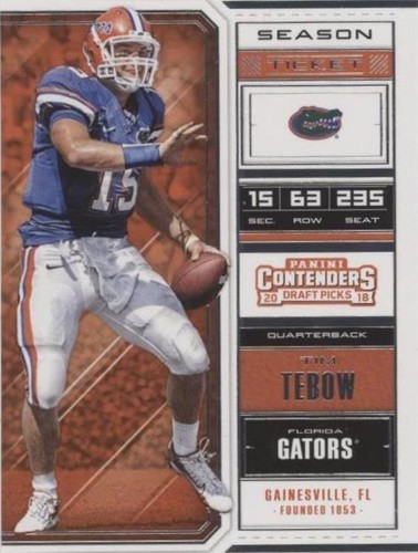 2018 Panini Contenders Draft Picks Tim Tebow #92