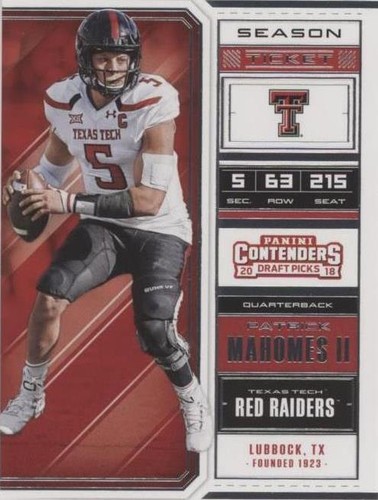 2018 Panini Contenders Draft Picks Patrick Mahomes II #79