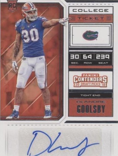 2018 Panini Contenders Draft Picks DeAndre Goolsby #166