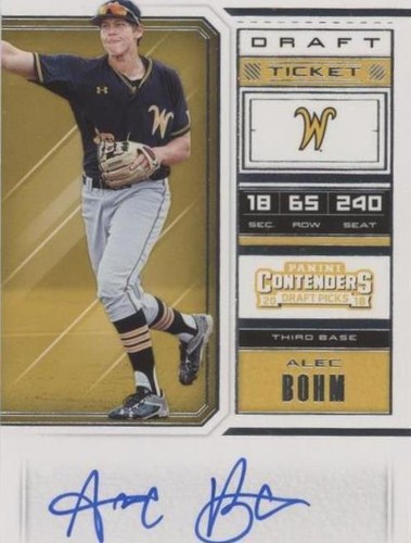 2018 Panini Contenders Draft Picks - Alec Bohm #20