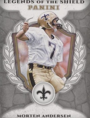 【サイン入り】BLACK AND BLUE Morten Andersen 2024 Panini Mosaic #294 Morten Andersen Mosaic Reactive Blue