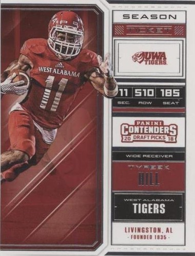 2018 Panini Contenders Draft Picks Tyreek Hill #98