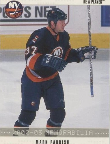 2002-03 In the Game Be A Player Memorabilia - Mark Parrish #121