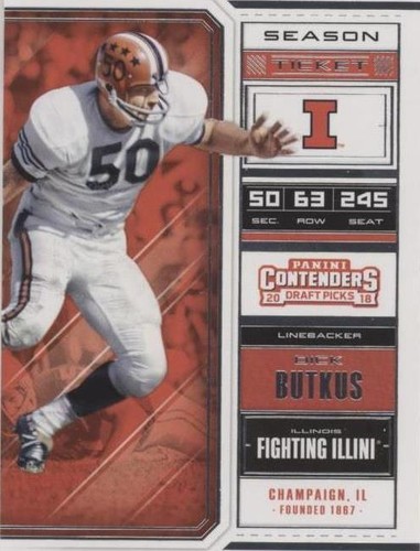 2018 Panini Contenders Draft Picks Dick Butkus #35