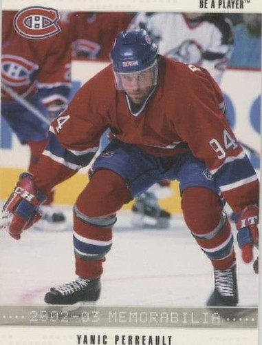 2002-03 In the Game Be A Player Memorabilia - Yanic Perreault #176