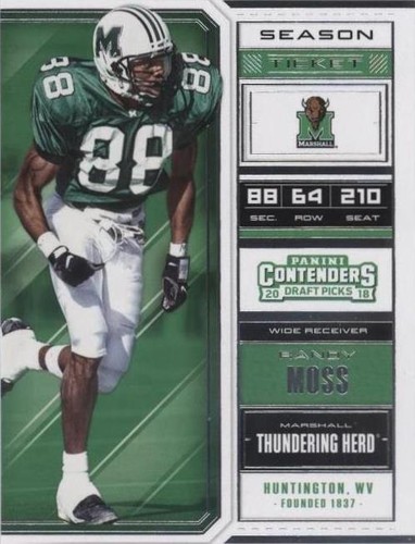 2018 Panini Contenders Draft Picks Randy Moss #81