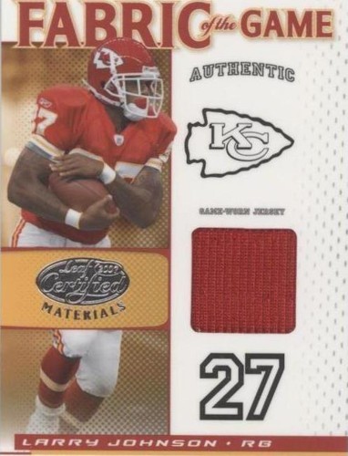 2007 Leaf Certified Materials Larry Johnson #FOG-55