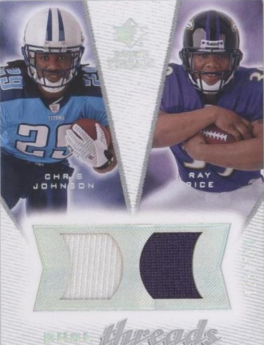 2008 SP Rookie Threads Chris Johnson Ray Rice #DT-RJ
