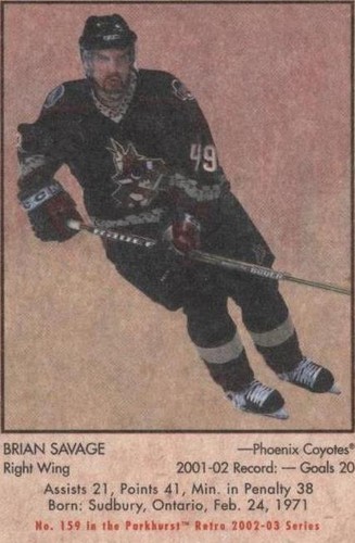 2002-03 In the Game Parkhurst Retro - Brian Savage #159