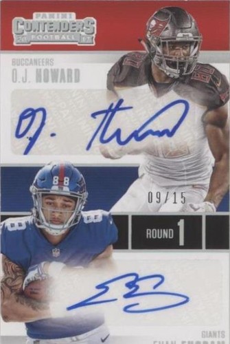 2017 Panini Contenders Evan Engram O.J. Howard #RN-HE