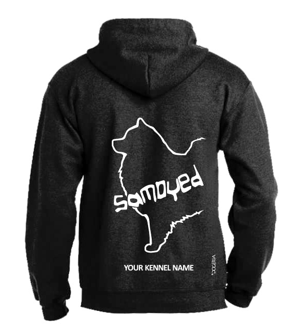 Pullover style Samoyed Dog Breed Hoodie Exclusive Dogeria Design