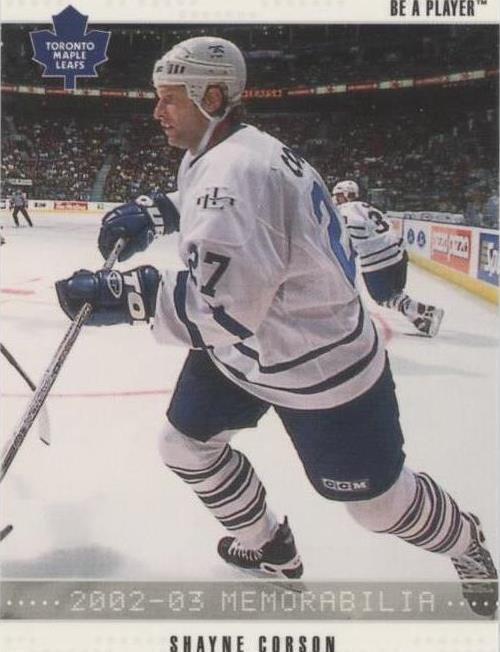2002-03 In the Game Be A Player Memorabilia - Shayne Corson #120