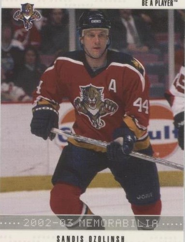 2002-03 In the Game Be A Player Memorabilia - Sandis Ozolinsh #96