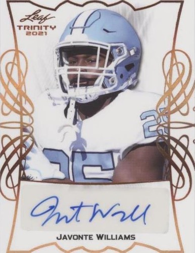 2021 Leaf Trinity Javonte Williams #TPA-JW2