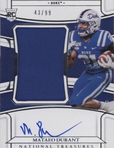 2022 Panini National Treasures Collegiate Mataeo Durant #55