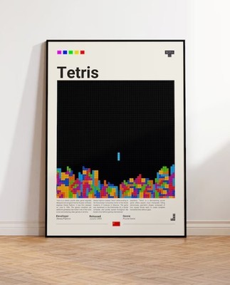 Tetris Poster, Video Game Poster, Tetris Fan Gift
